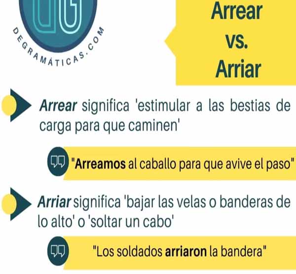 el caso de arrear y arriar